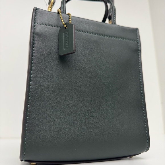 COACH Green Mini Cashin Tote - Picture 12 of 14